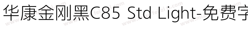 华康金刚黑C85 Std Light字体转换